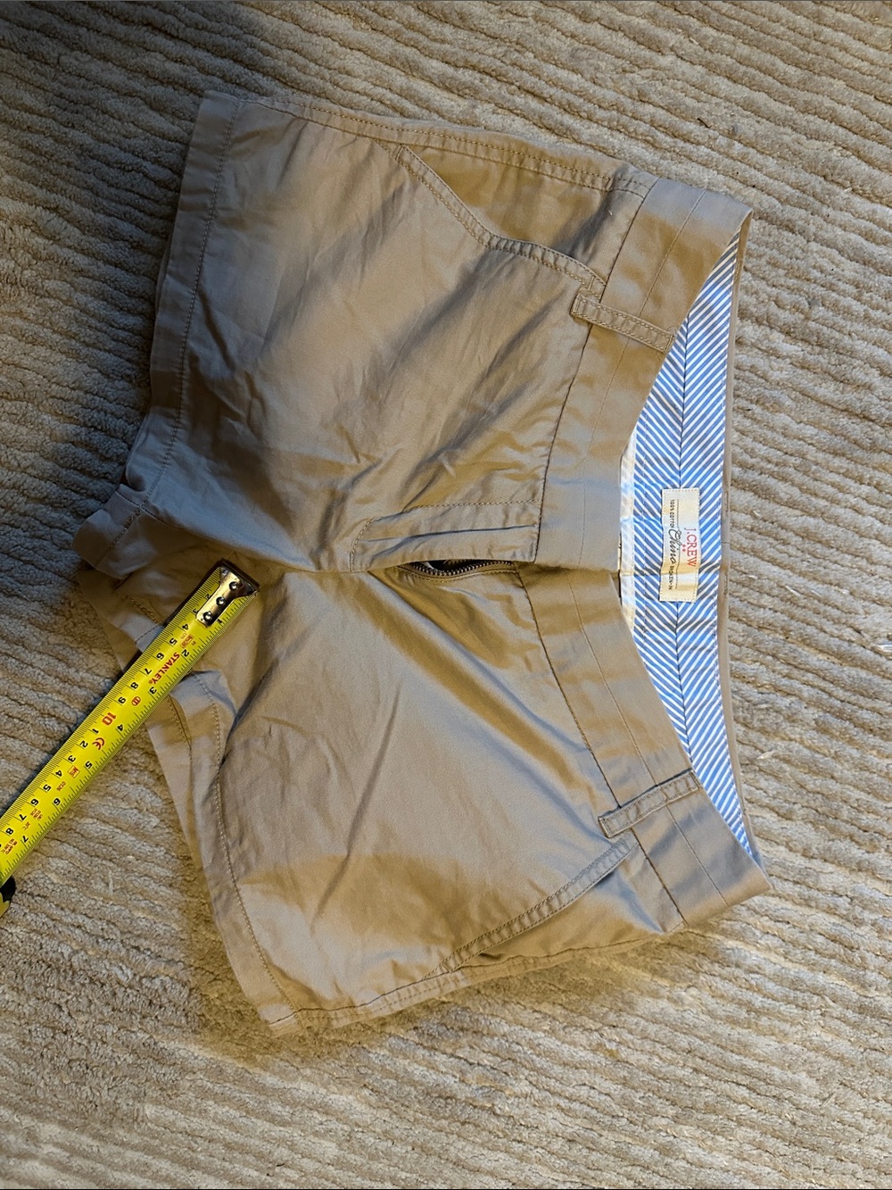 J. Crew Women's Khaki Flat-Front Shorts